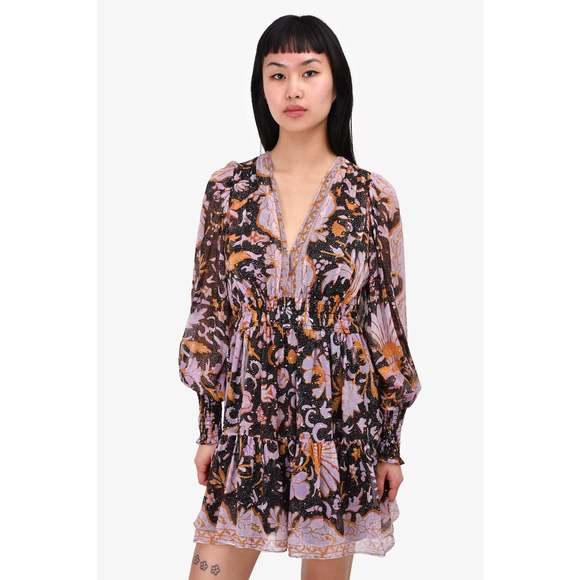 Ulla Johnson Dresses & Skirts - Ulla Johnson Black/Purple Embellished Dress Size 4